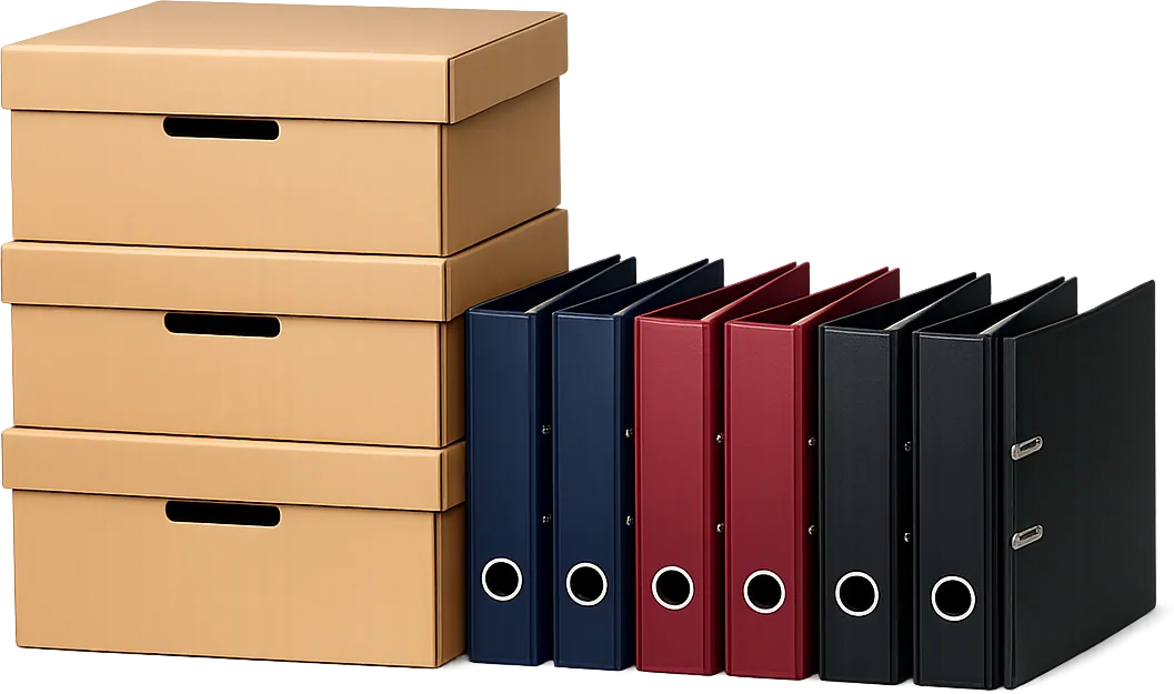 retirada de documentos en madrid — cajas de archivo y archivadores