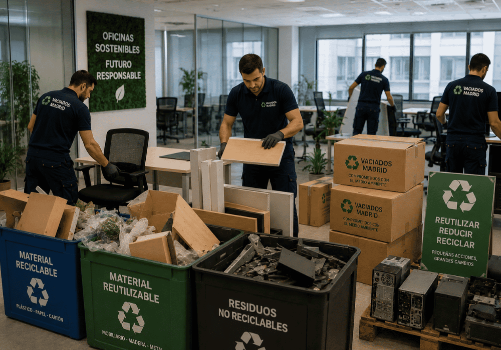 Gestión sostenible de vaciado de oficinas