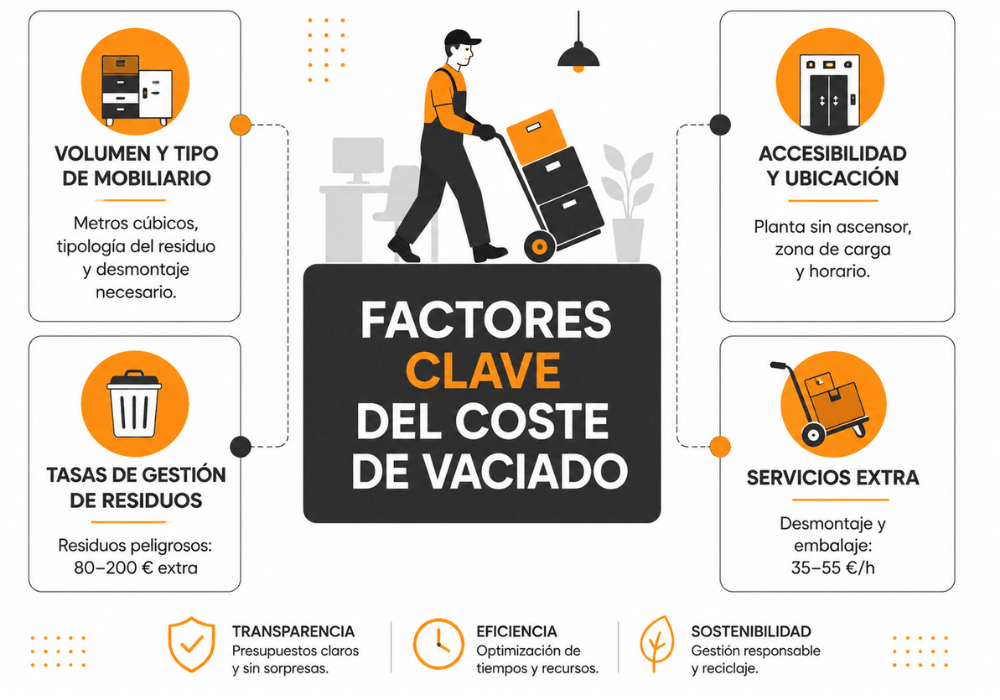 Coste de vaciado de oficina Coste de vaciado de oficina