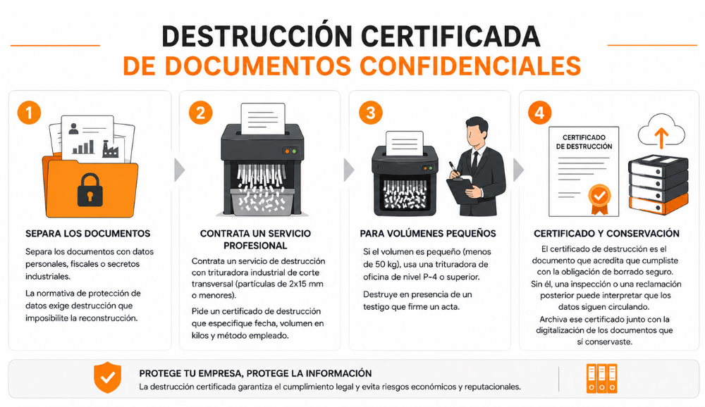 Qué hacer con documentos antes del vaciado y cómo proteger tus datos