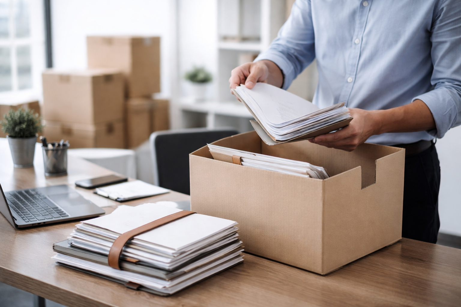 qué hacer con documentos antes del vaciado