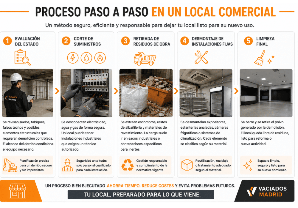 Diferencias entre vaciado de locales y oficinas