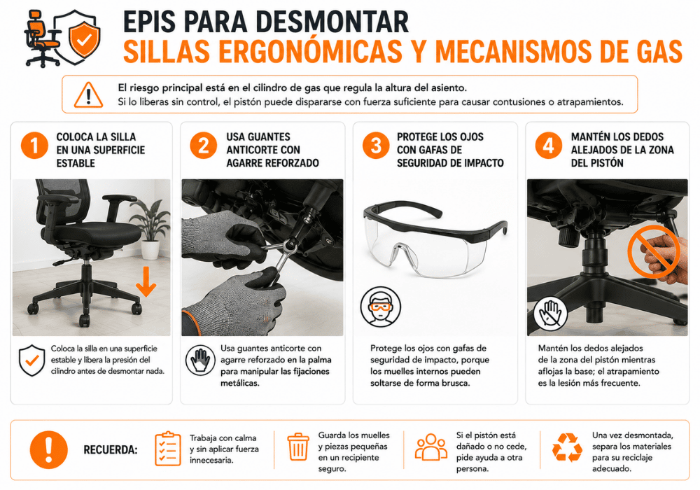 EPIs para desmontar mobiliario de oficina EPIs para desmontar mobiliario de oficina