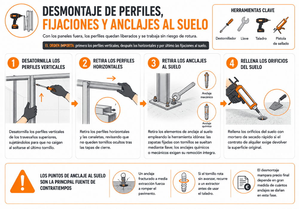 Desmontaje de mamparas de oficina Desmontaje de mamparas de oficina